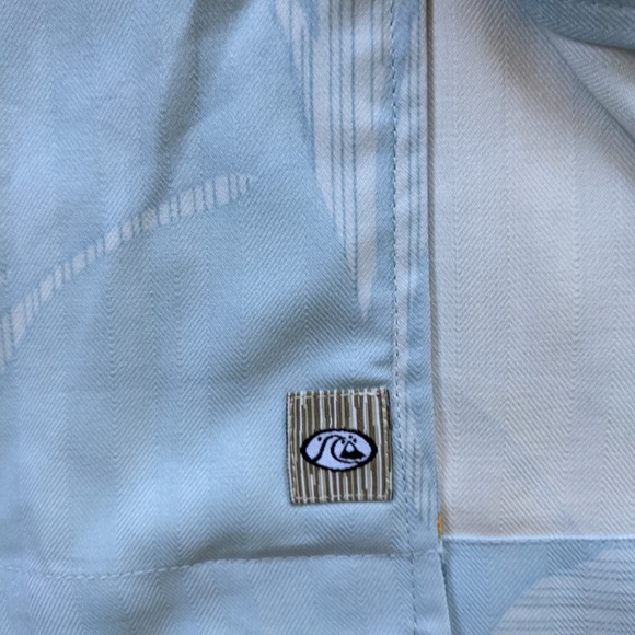 Quiksilver Hawaiian Shirt Men's Large Blue Floral - Picture 4 of 12